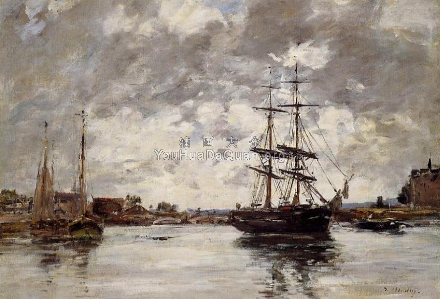 Bridge over the Touques - 尤金·布丹